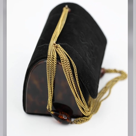 NWT  Coblentz Vtg Velvet Box Purse Chain Strap - Picture 3 of 11